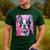 Dog Pink Boston Terrier Men's Casual T-Shirt Forest