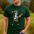 Dog Playing Guitar Singing Boston Terrier For Men Women Girls Kids Men's Casual T-Shirt Forest