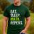 Eat Sleep Math Repeat Teacher Lover Men's Casual T-Shirt Forest Eat Sleep Math Repeat Teacher Lover Men's Casual T-Shirt Forest