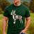 Floral FLower Boston Terrier Mom Grandma Men's Casual T-Shirt Forest