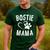 Fun Bostie Mama Dog Lover Apparel Boston Terrier Mom Men's Casual T-Shirt Forest