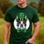 Green Boston Terrier Shamrock St Patricks Day Boston Terrier Men's Casual T-Shirt Forest