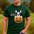 The Halloween Boston Terrier Men's Casual T-Shirt Forest