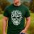Halloween Costume Skull Boston Terrier Dog Lover Men's Casual T-Shirt Forest