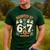 Haunted By 6x7 Math Teacher Halloween Pun Men's Casual T-Shirt Forest