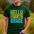 Hello Fourth Grade Shirt 4th Grade Boy Girl Student Teacher Men's Casual T-Shirt Forest