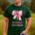 I'm Literally Just a Teacher Pencil Coquette Bow School Men's Casual T-Shirt Forest
