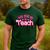 My Job Is Teach Pink Retro Female Teacher Life Women Men's Casual T-Shirt Forest