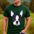 Kids Boston Terrier Dog For Women And Girls Men's Casual T-Shirt Forest