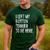 I Left My Boston Terrier To Be Here Men's Casual T-Shirt Forest