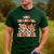 One Thankful Teacher Fall Leaves Thanksgiving Retro Men's Casual T-Shirt Forest