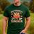 One Thankful Teacher Thanksgiving Retro Groovy Fall Teachers Men's Casual T-Shirt Forest