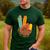 One Thankful Teacher Thanksgiving Turkey Peace Hand Sign Men's Casual T-Shirt Forest One Thankful Teacher Thanksgiving Turkey Peace Hand Sign Men's Casual T-Shirt Forest