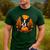 Pumpkin Boston Terrier Costume On Boston Terrier Halloween Men's Casual T-Shirt Forest