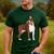 Red Boston Terrier Dog Men's Casual T-Shirt Forest