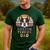 Retro Boston Terrier Dad Men's Casual T-Shirt Forest