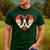 Retro Heart Boston Terrier Dog Vintage Valentine Men's Casual T-Shirt Forest