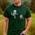 Skeleton Chasing Dog Boston Terrier Halloween Pet Lover Men's Casual T-Shirt Forest