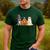 Spooky Ghost Boston Terrier Pumpkin Halloween Dog Lover Men's Casual T-Shirt Forest