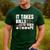 It Takes Balls To Teach Pe Teacher Chaos Coordinator US Flag Men's Casual T-Shirt Forest