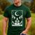 Tarot Card Vintage Crescent Moon Boston Terrier Dog Mom Men's Casual T-Shirt Forest