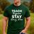 Teach Inspire Stay Drug-Free Red Ribbon Week Teacher Kids Men's Casual T-Shirt Forest