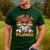 I Teach In My Pajamas Teacher Sunset Bear Retro Men's Casual T-Shirt Forest