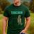 I Am A Teacher Alcoholic Cat Beer Feline Men Women Men's Casual T-Shirt Forest