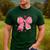 Teaching Is A Work Of Heart Pencil Bow Teacher Valentine Men's Casual T-Shirt Forest