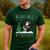 Ugly Christmas Tree Lights Xmas Santa Riding Boston Terrier Men's Casual T-Shirt Forest