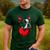 Valentine's Day Boston Terrier Dog Vector Men's Casual T-Shirt Forest