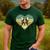 Vintage American Boston Terrier Lovers Valentine's Day Men's Casual T-Shirt Forest