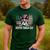Vintage Boston Terrier Dad American Flag Father's Day Men's Casual T-Shirt Forest