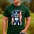 Vintage Boston Terrier Dog American USA US Flag Pets Lovers Tank Top Men's Casual T-Shirt Forest