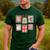 Vintage Preppy Very Merry Teacher Santa Stamps Christmas Men's Casual T-Shirt Forest Vintage Preppy Very Merry Teacher Santa Stamps Christmas Men's Casual T-Shirt Forest