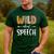 Wild About Speech SLP Leopard Teacher Back To School Kids Men's Casual T-Shirt Forest