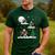 Xmas Lighting Tree Santa Riding Boston Terrier Christmas Men's Casual T-Shirt Forest