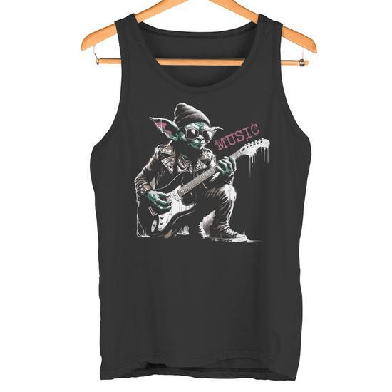 Débardeur Humoristique – Bouledogue Français Qui Joue De La Guitare Rock !