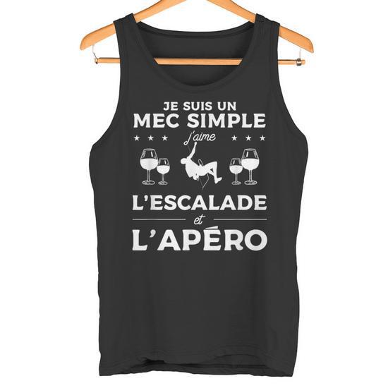Débardeur Humour Escalade 'Je Peux Pas J'ai Escalade' | T-shirt Grimpeur Alpinisme | Cadeau Drôle Pour Homme Et Femme
