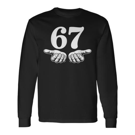 トップス everyone back logo long sleeve tee shirt Six Seven 6 7 Long Sleeve T-Shirt - Monsterry