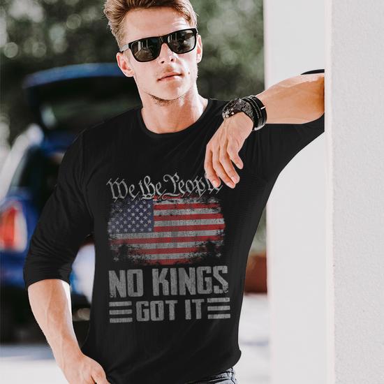 No Kings Got It October 18 No Kings Long Sleeve T-Shirt - Seseable