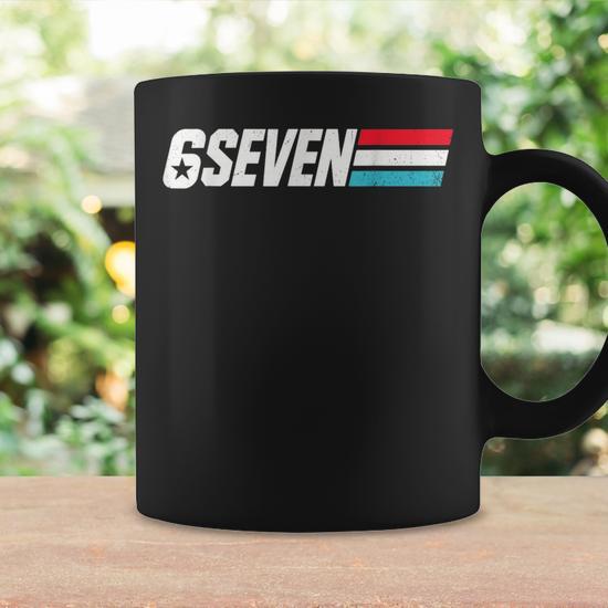 Vintage 67 Meme Retro 6 Seven Coffee Mug - Seseable