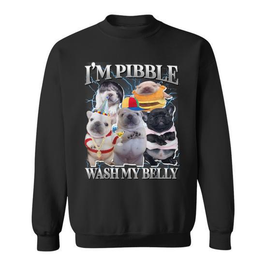 I Am Pibble Wash My Belly Pibble Meme Funny Dog Brainrot Soft Warm Blankets Plush Throw Blanket Flannel Bedspread Bed Cover
