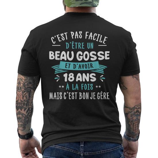Beau Gosse 18 ANS J'Assure - Sweatshirt Anniversaire Homme 18 Ans Humour