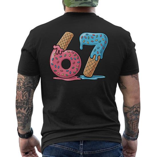 Number 67 Ice Cream Drip Cool Meme Six Seven Gen Alpha Slang Men's
