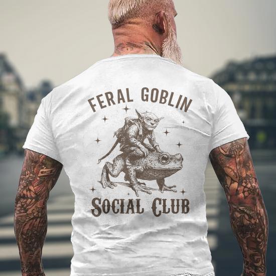 Goblincore Feral Goblin Social Club Men's T-shirt Back Print