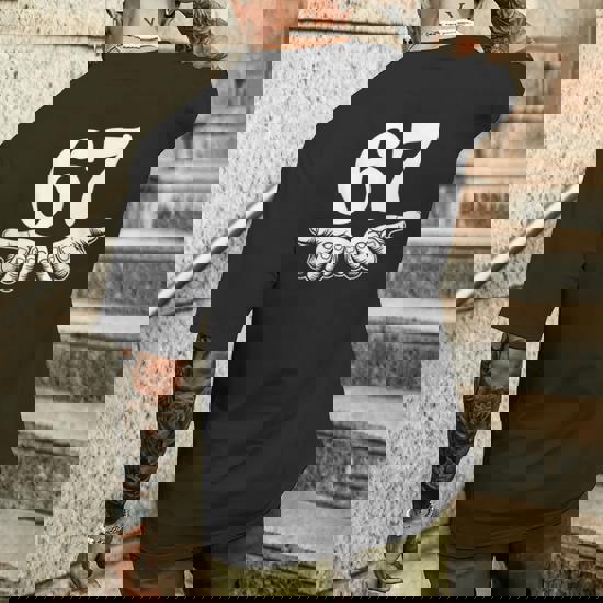 Six Seven 6 7 Men's T-shirt Back Print - Monsterry