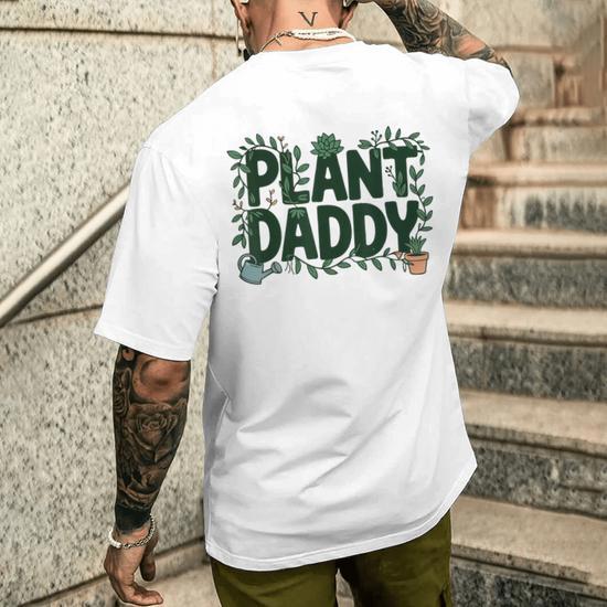 Plant Daddy Botanical Plant Dad Gardening Men's T-shirt Back Print -  Monsterry CA