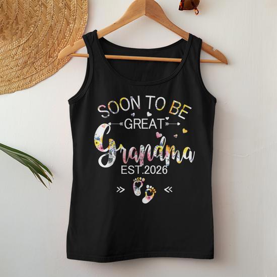 First Time Grandma Gifts 2026 Soon To Be Great Grandma 2026 First Time Grandma Women Tank Top Seseable  UK