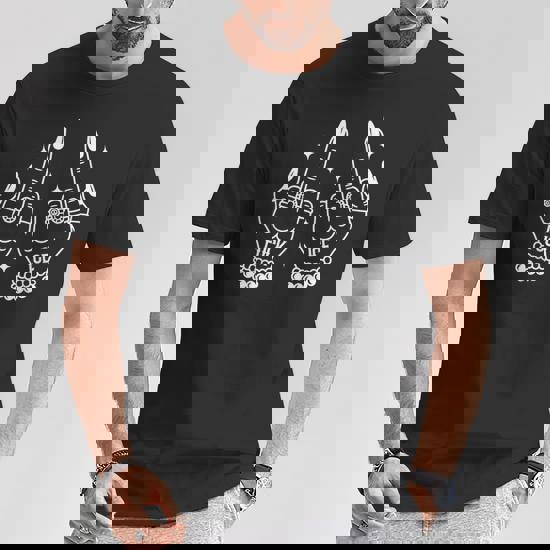 Fuck Ice Skeleton Hand T-Shirt | Mazezy